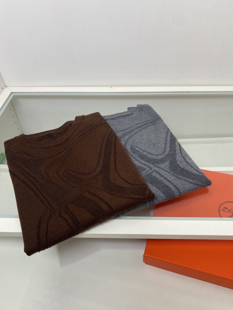 H3rmes Wool Base-Layer Long-Sleeve — Coffee-Grey image 2
