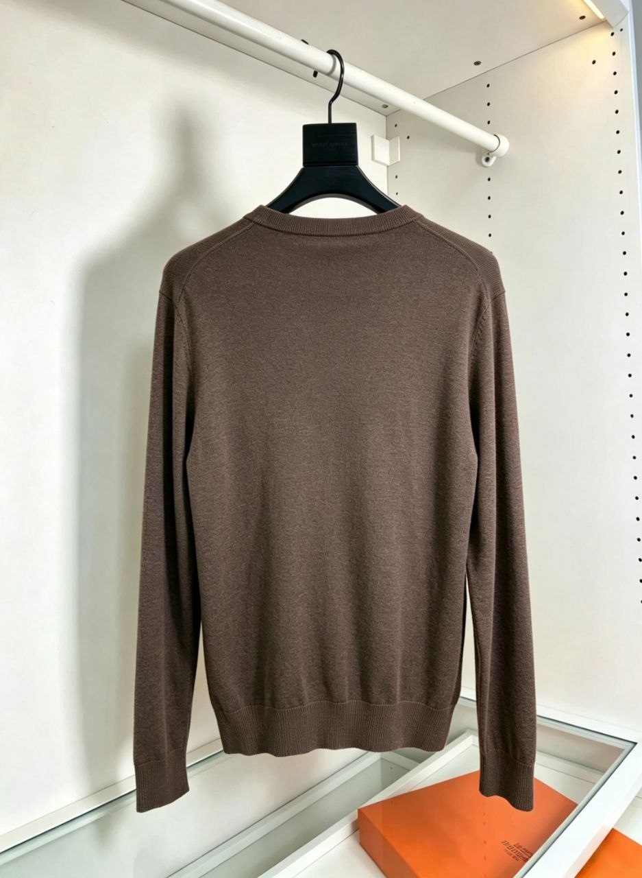 H3rmes Wool Base-Layer Long-Sleeve — Coffee-Grey image 7