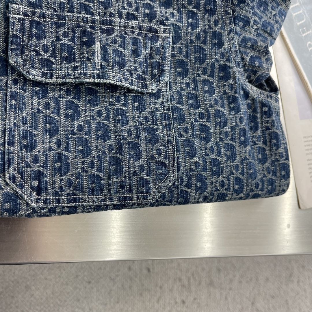 D1or Oblique Colour-Block Denim Jacket — 38–41 image 4