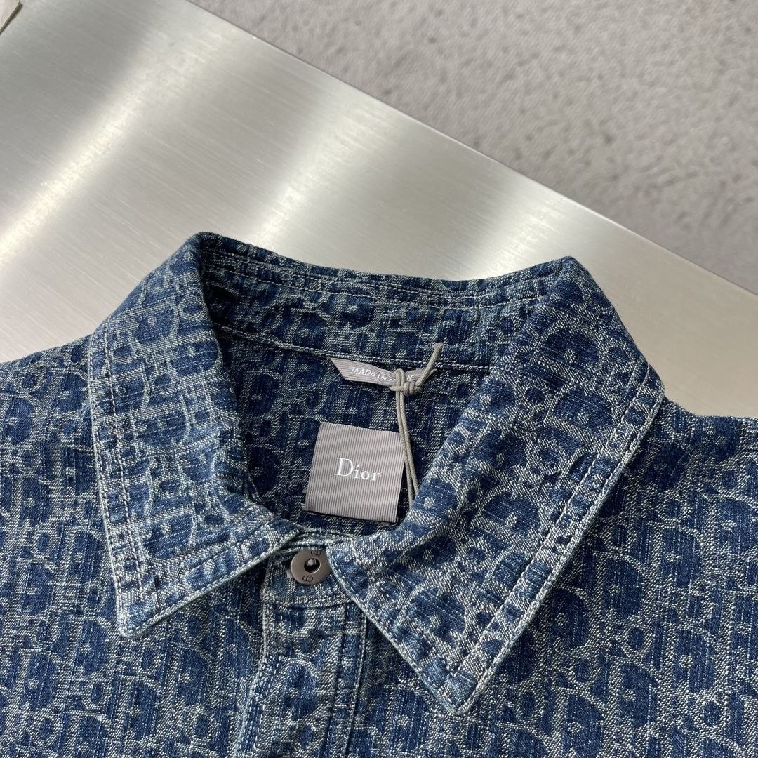 D1or Oblique Colour-Block Denim Jacket — 38–41 image 5