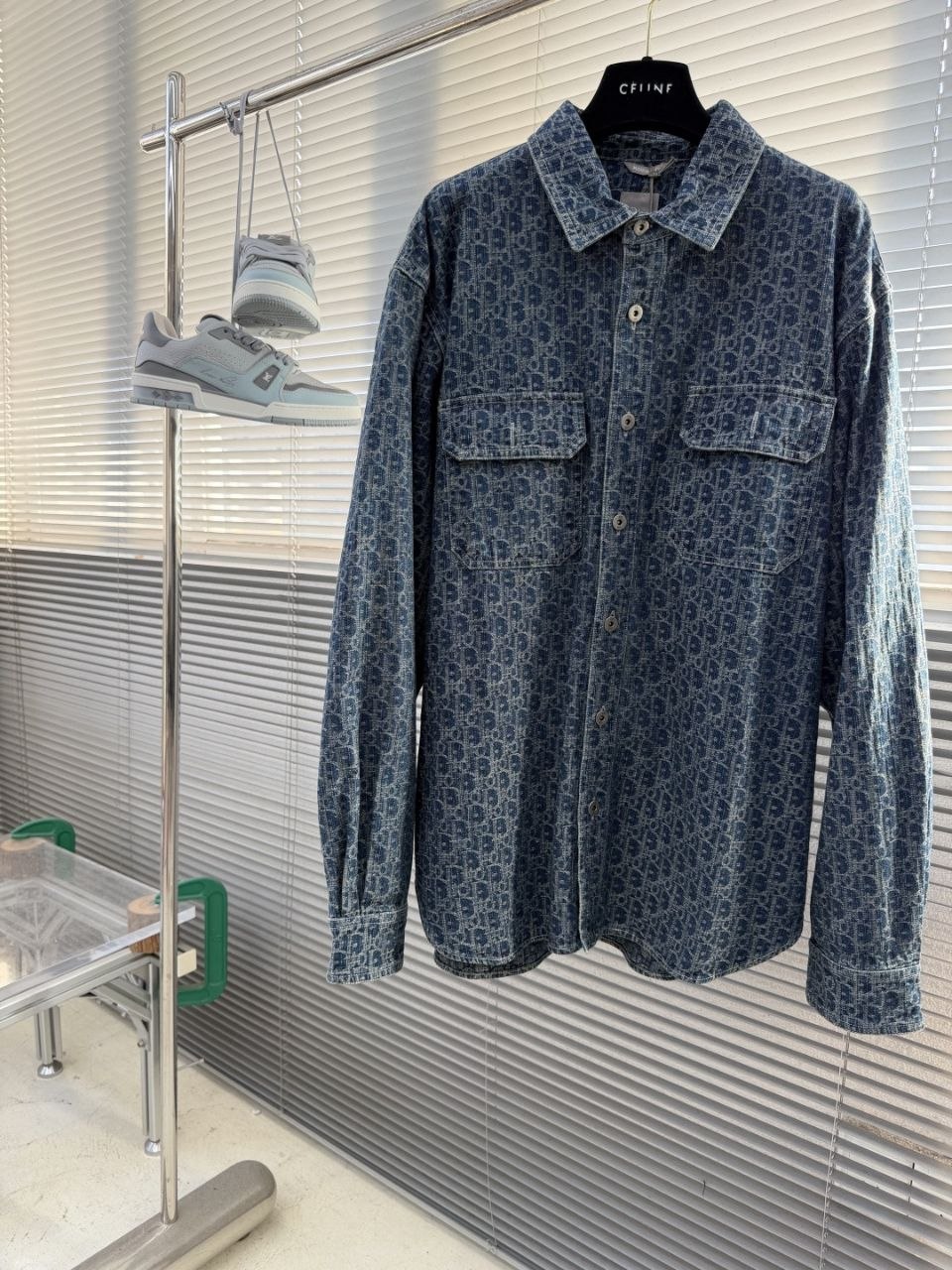 D1or Oblique Colour-Block Denim Jacket — 38–41 image 8