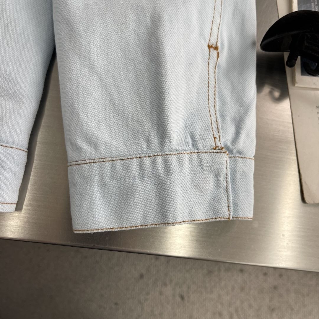 1V SS26 Embroidered Drawcord Denim Jacket — 46–52 image 2