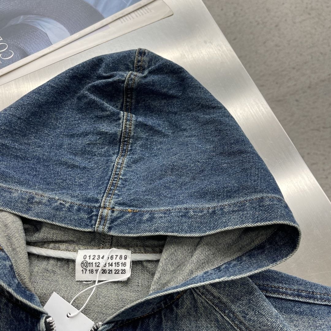 MM6 M@rgiela Hooded Denim Jacket — M-XXL image 4