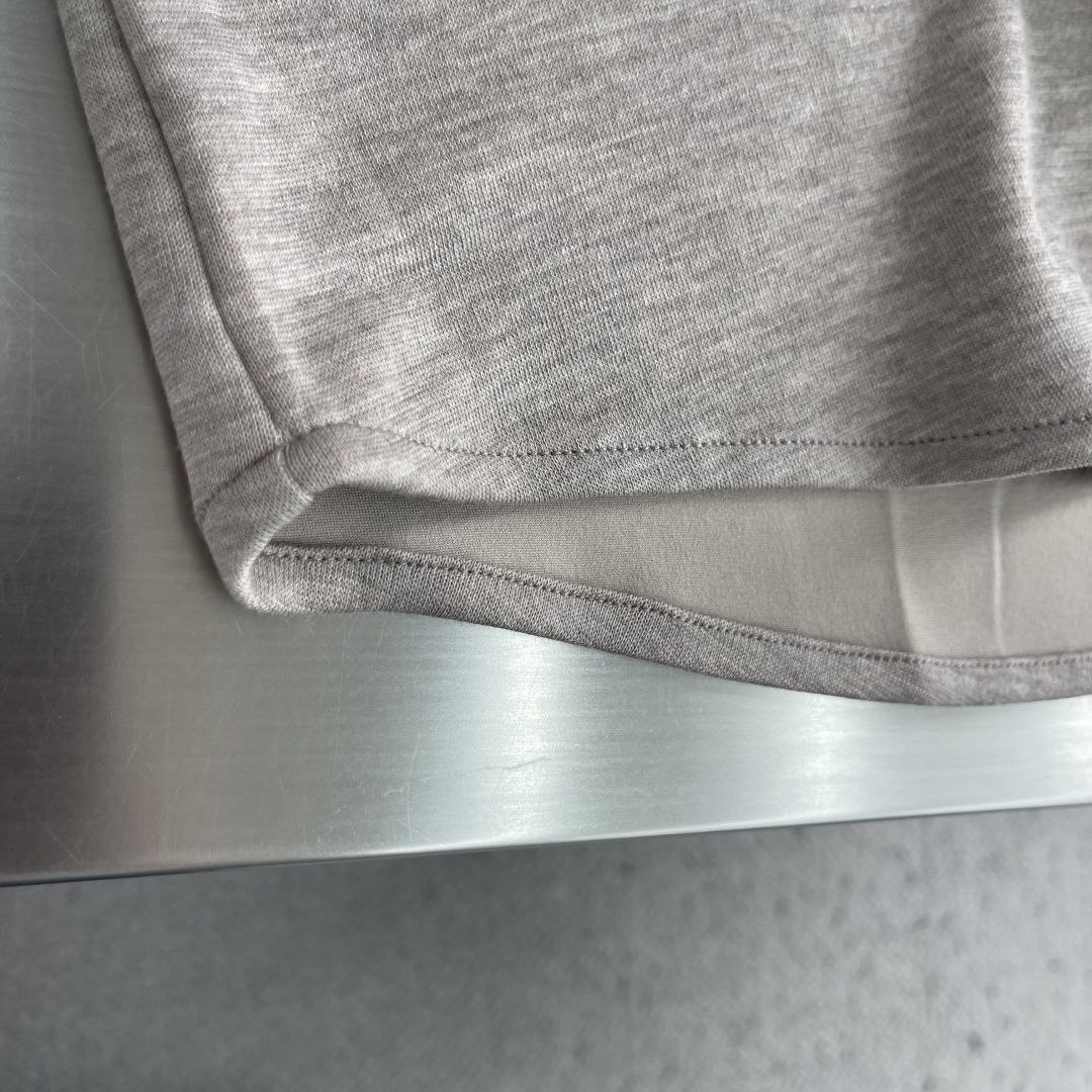 L0r0 P1ana Wool-Tencel Knit Shirt — Apricot-Grey-Black image 7