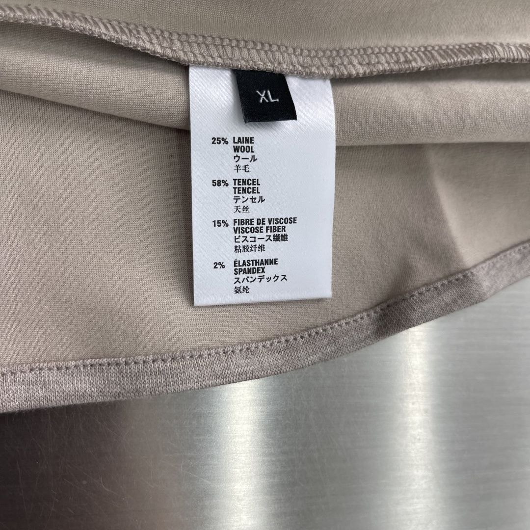L0r0 P1ana Wool-Tencel Knit Shirt — Apricot-Grey-Black image 8