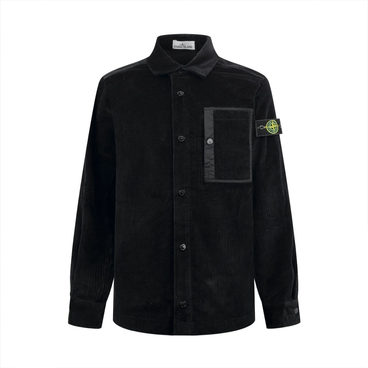Stone 1sland Corduroy Overshirt — Black
