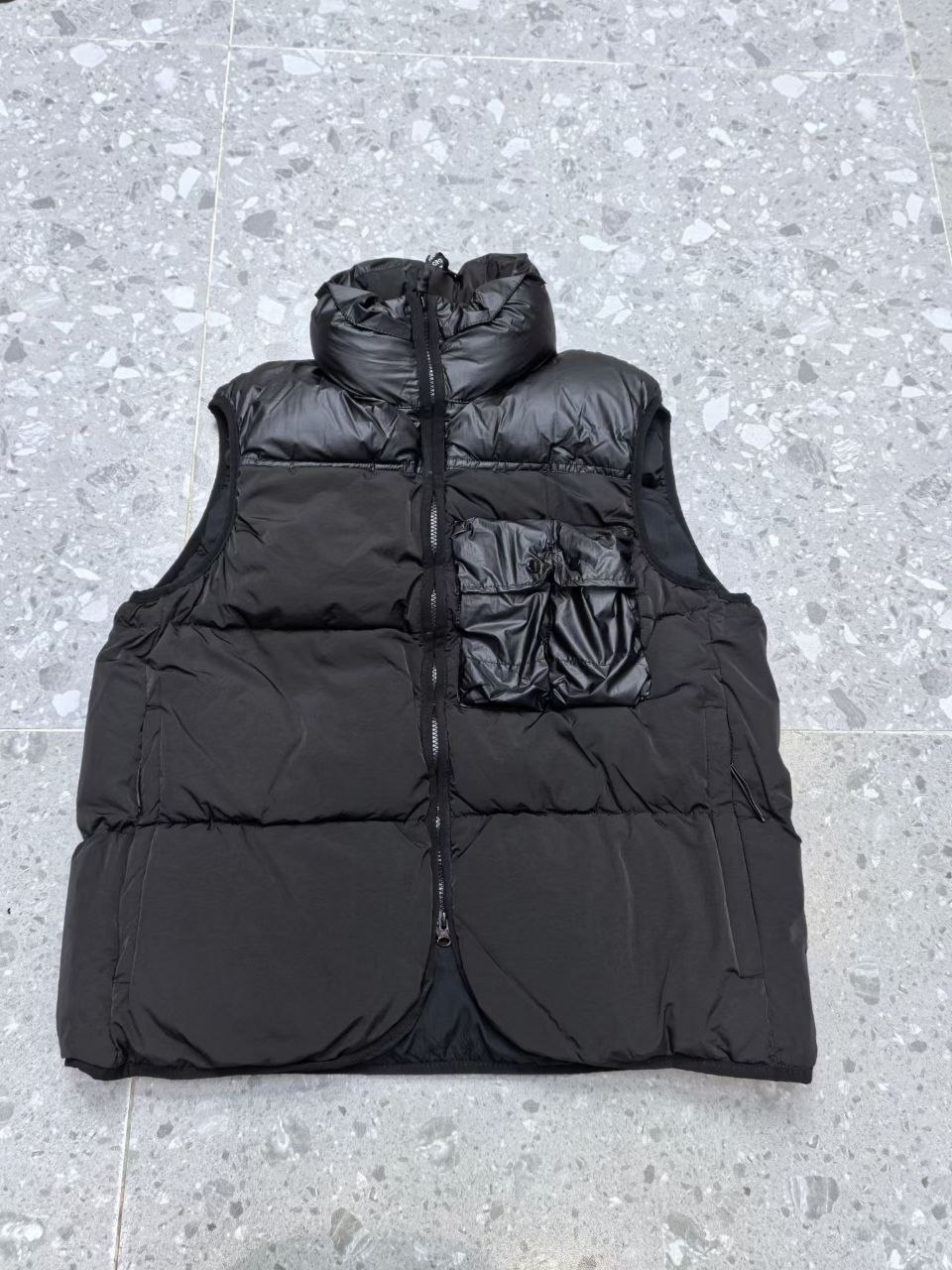 C.P. C0mpany Nylon Windbreaker Vest — Orange-Black image 2