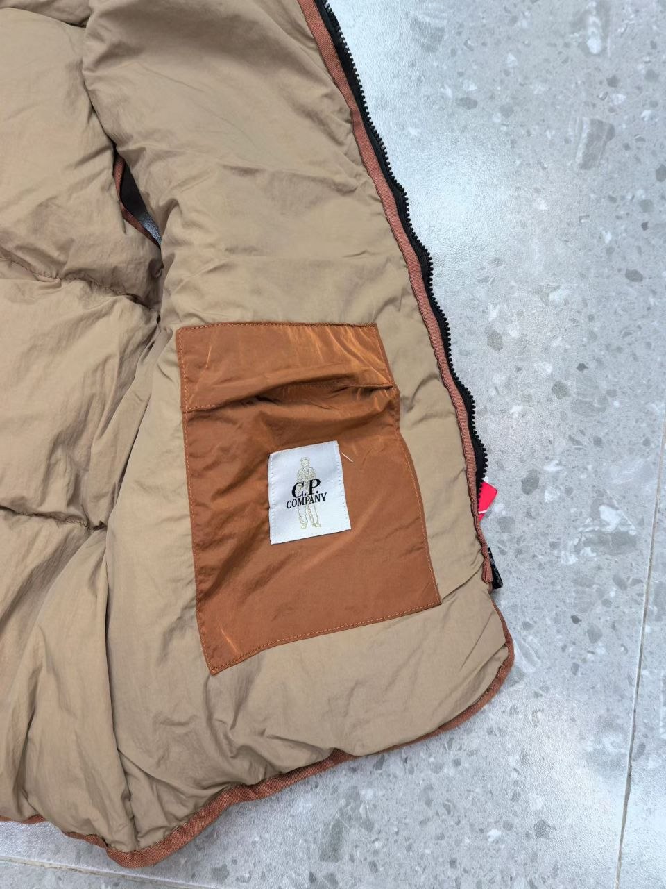 C.P. C0mpany Nylon Windbreaker Vest — Orange-Black image 8