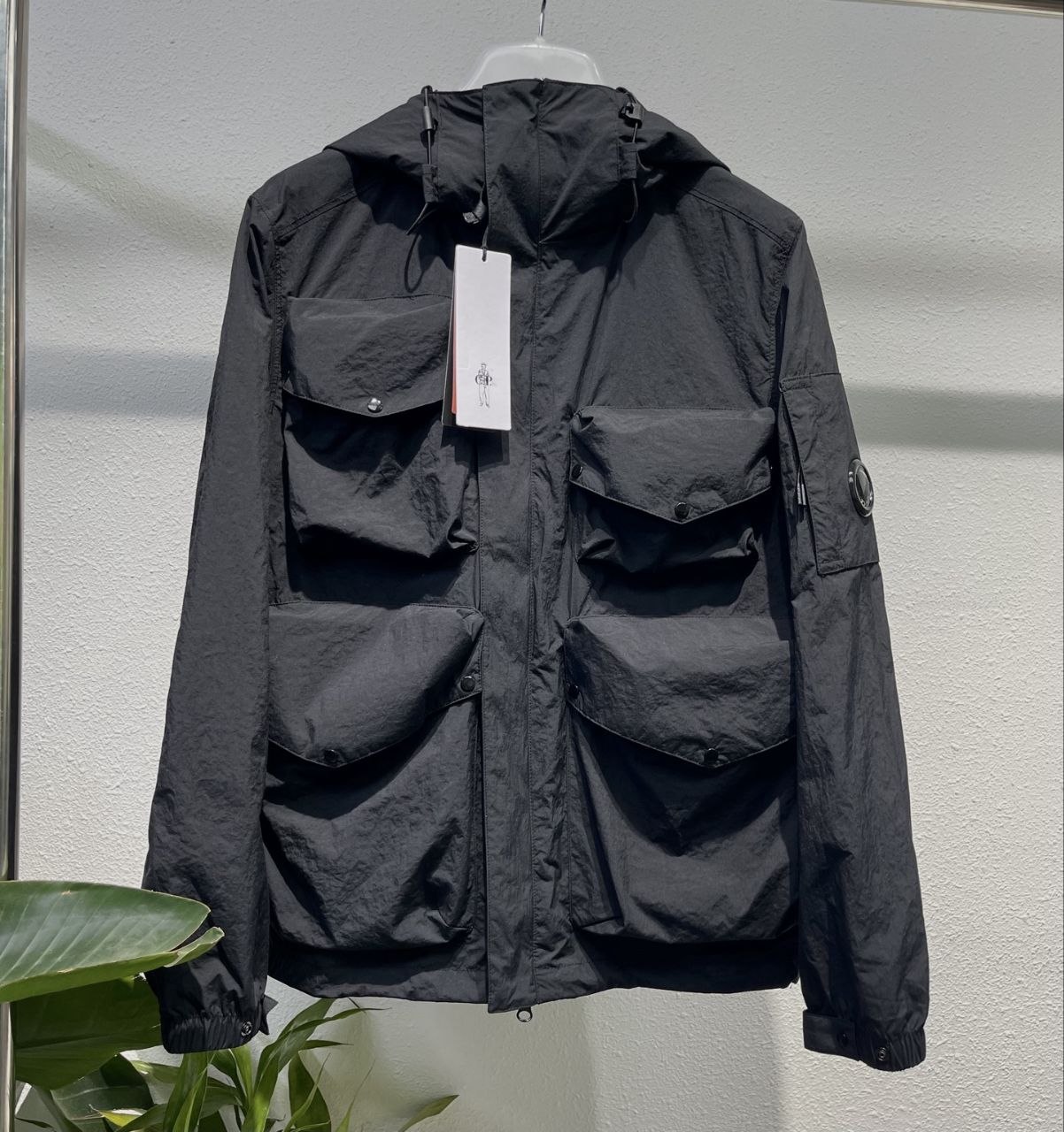 C.P. C0mpany Goggles Jacket — Black-Green-Military image 4