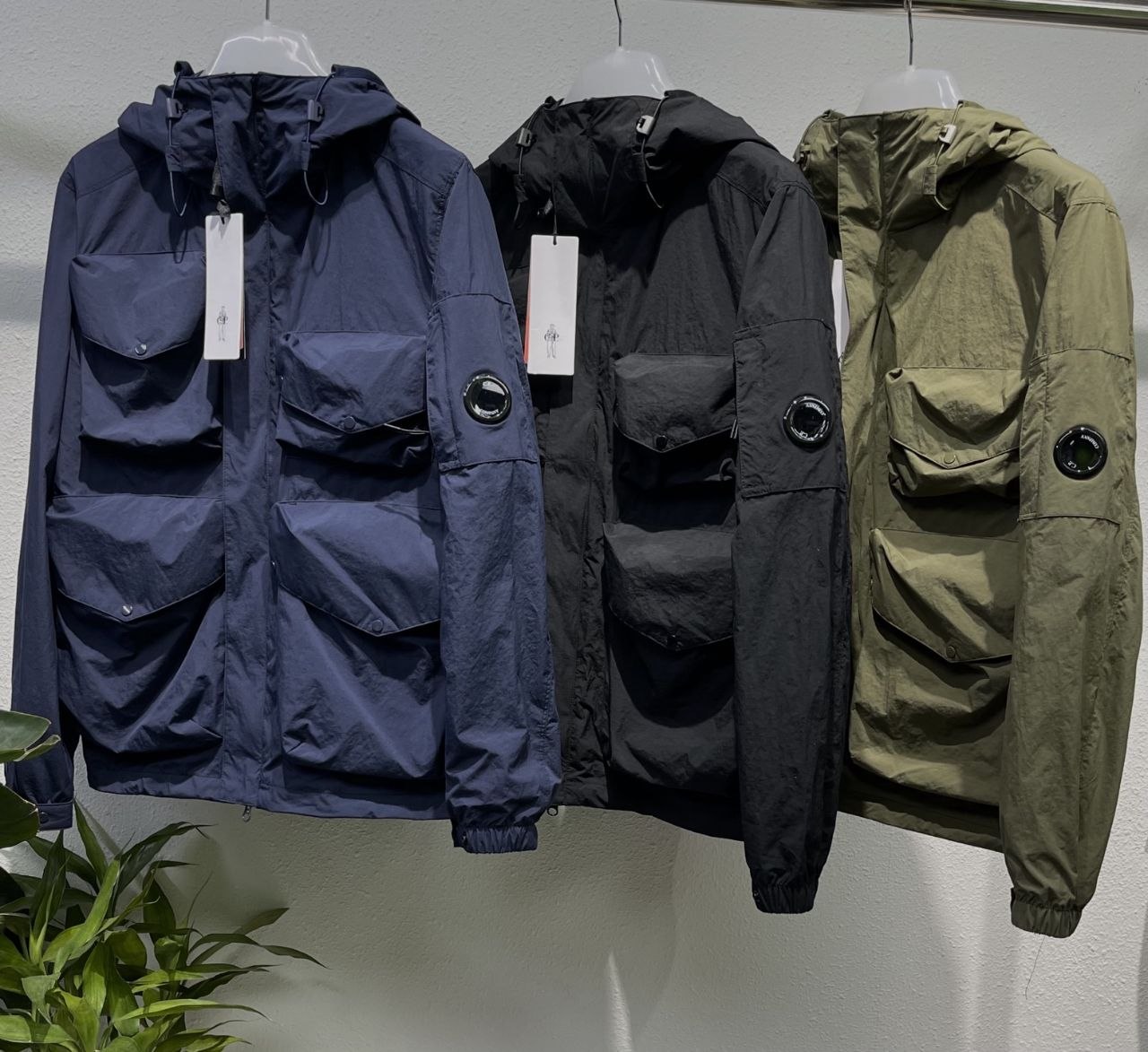 C.P. C0mpany Goggles Jacket — Black-Green-Military image 5