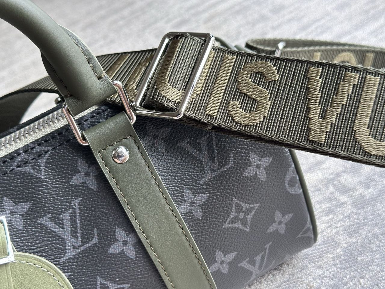 1V Keepall Bandoulière 25 — Black-Green image 4
