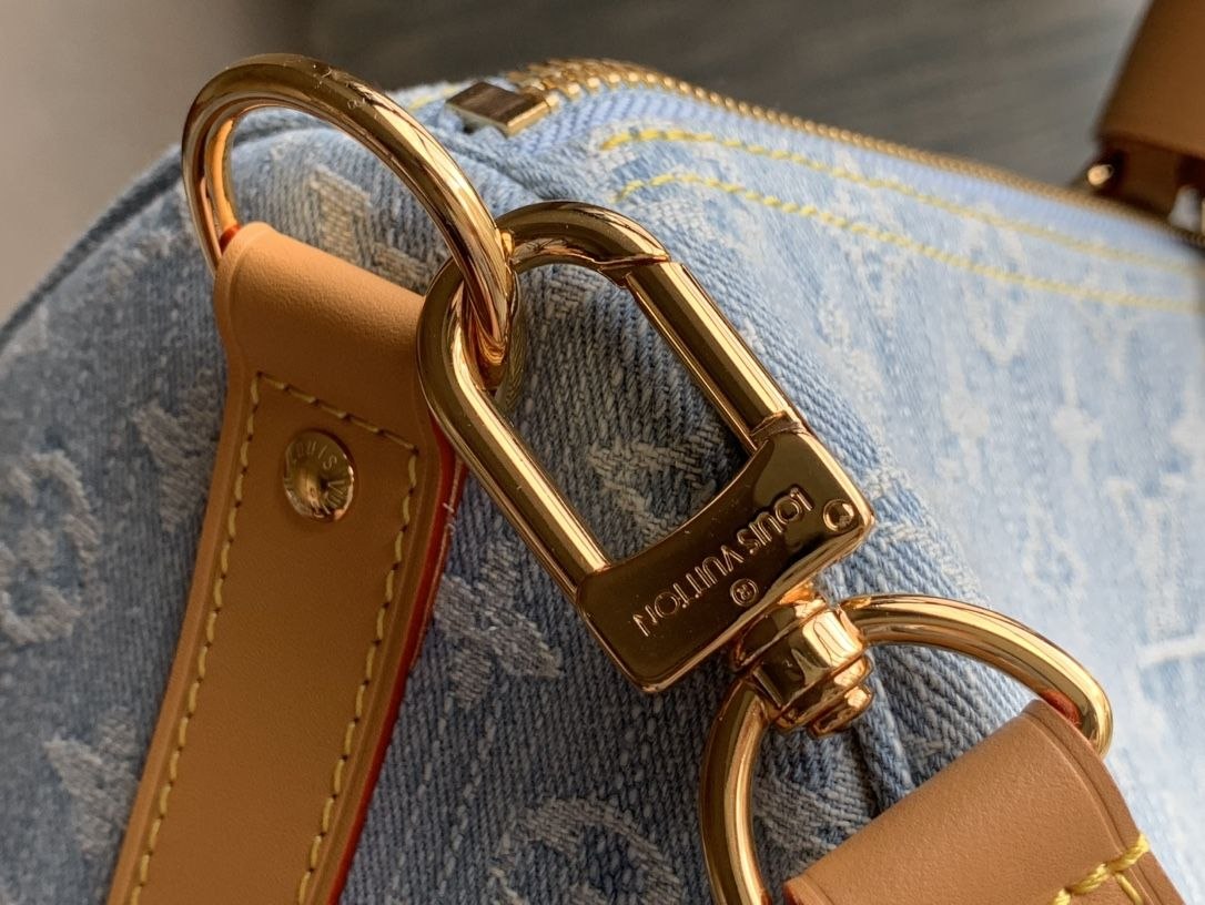 1V Keepall Bandoulière 45 — Denim Light Blue image 9