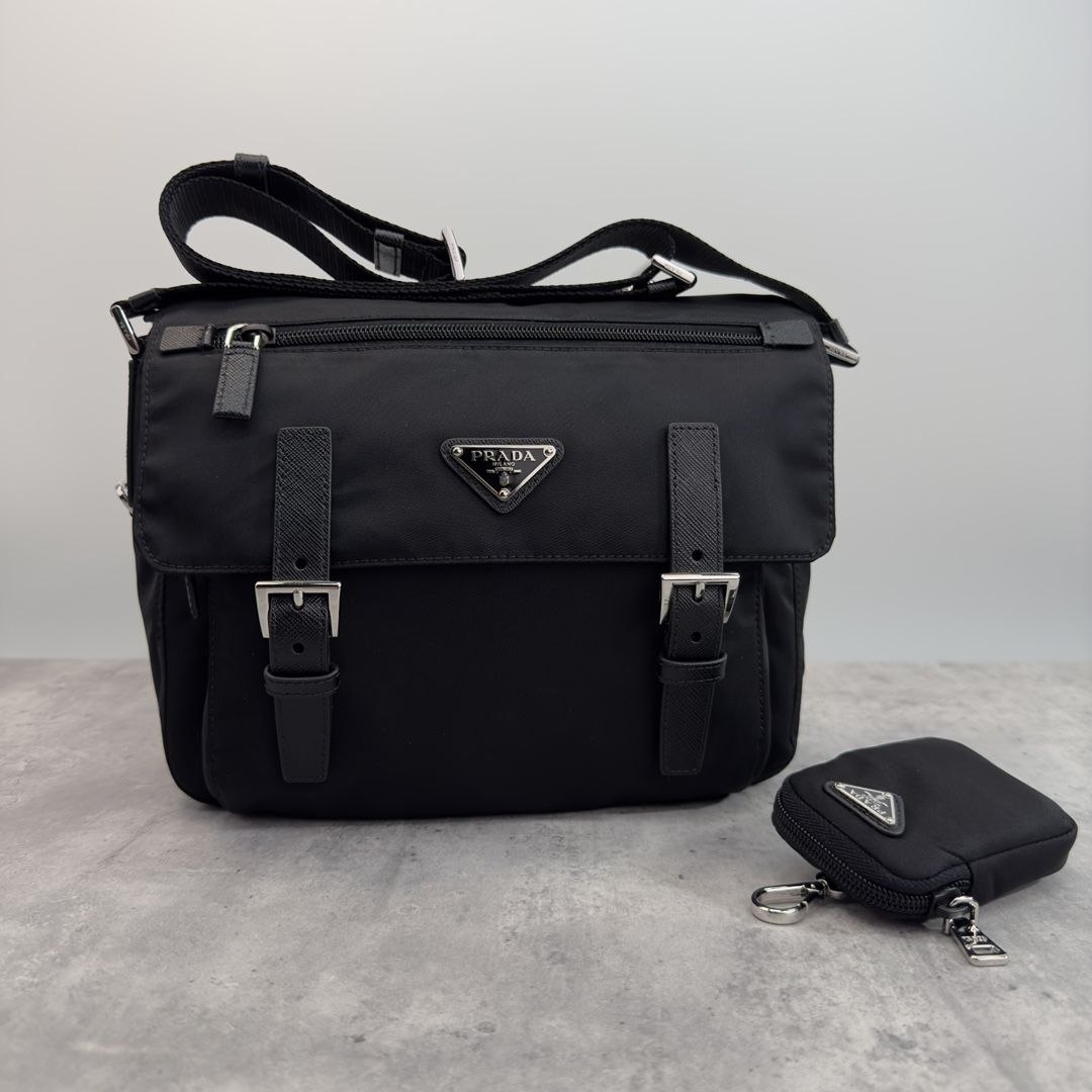 Pr@da Double-Buckle Crossbody image 9