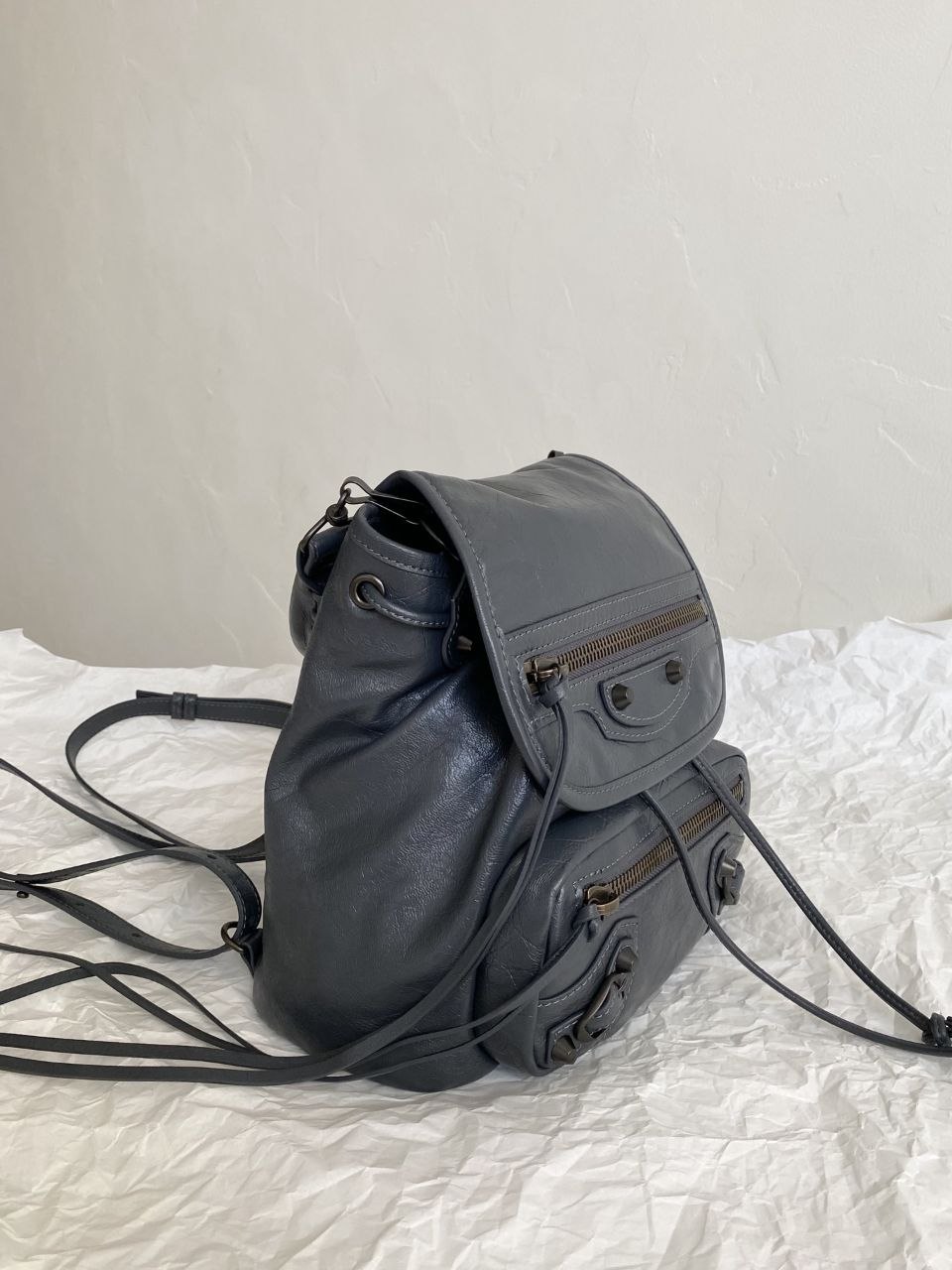 B@lenciaga Le City Backpack — Grey image 2