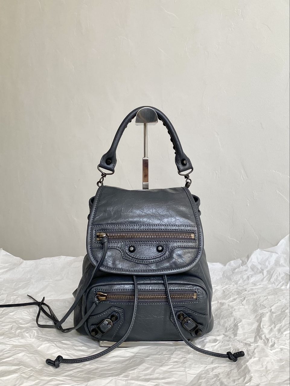 B@lenciaga Le City Backpack — Grey image 4
