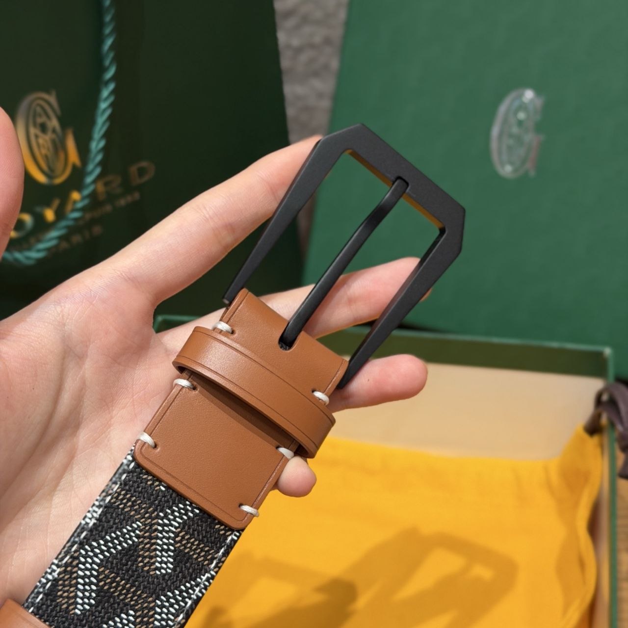 G0yard Belt 3.5cm — Brown image 6