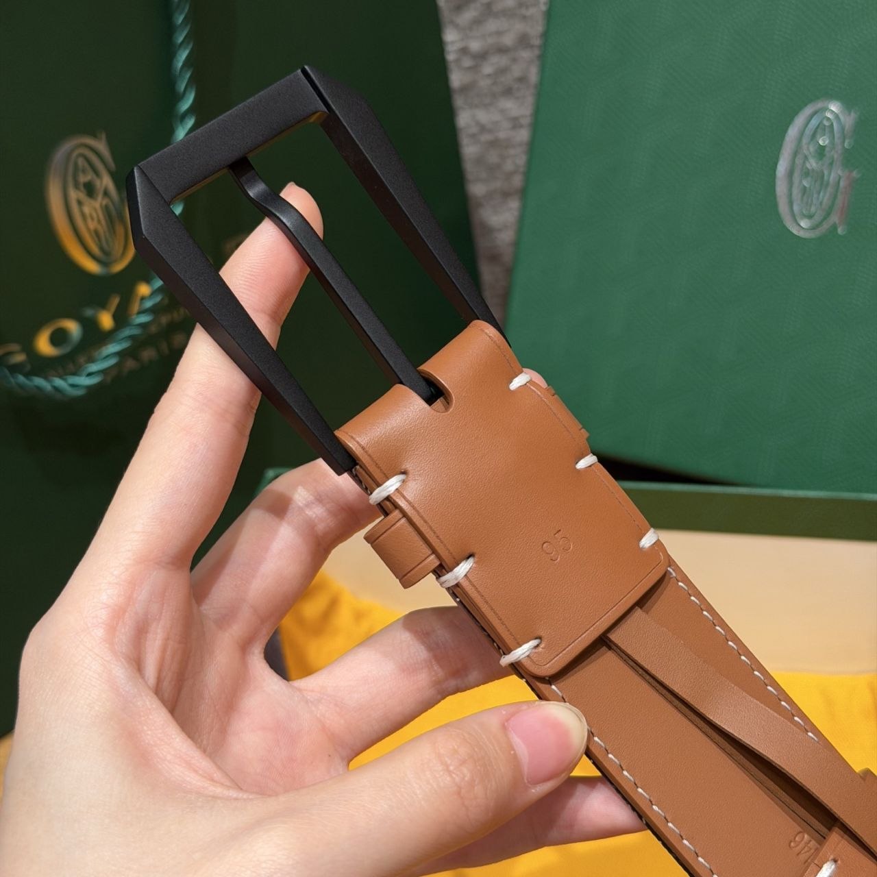 G0yard Belt 3.5cm — Brown image 7