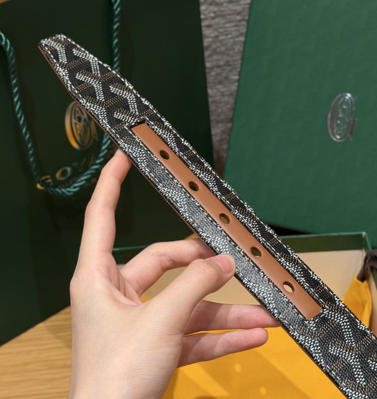 G0yard Belt 3.5cm — Brown image 9