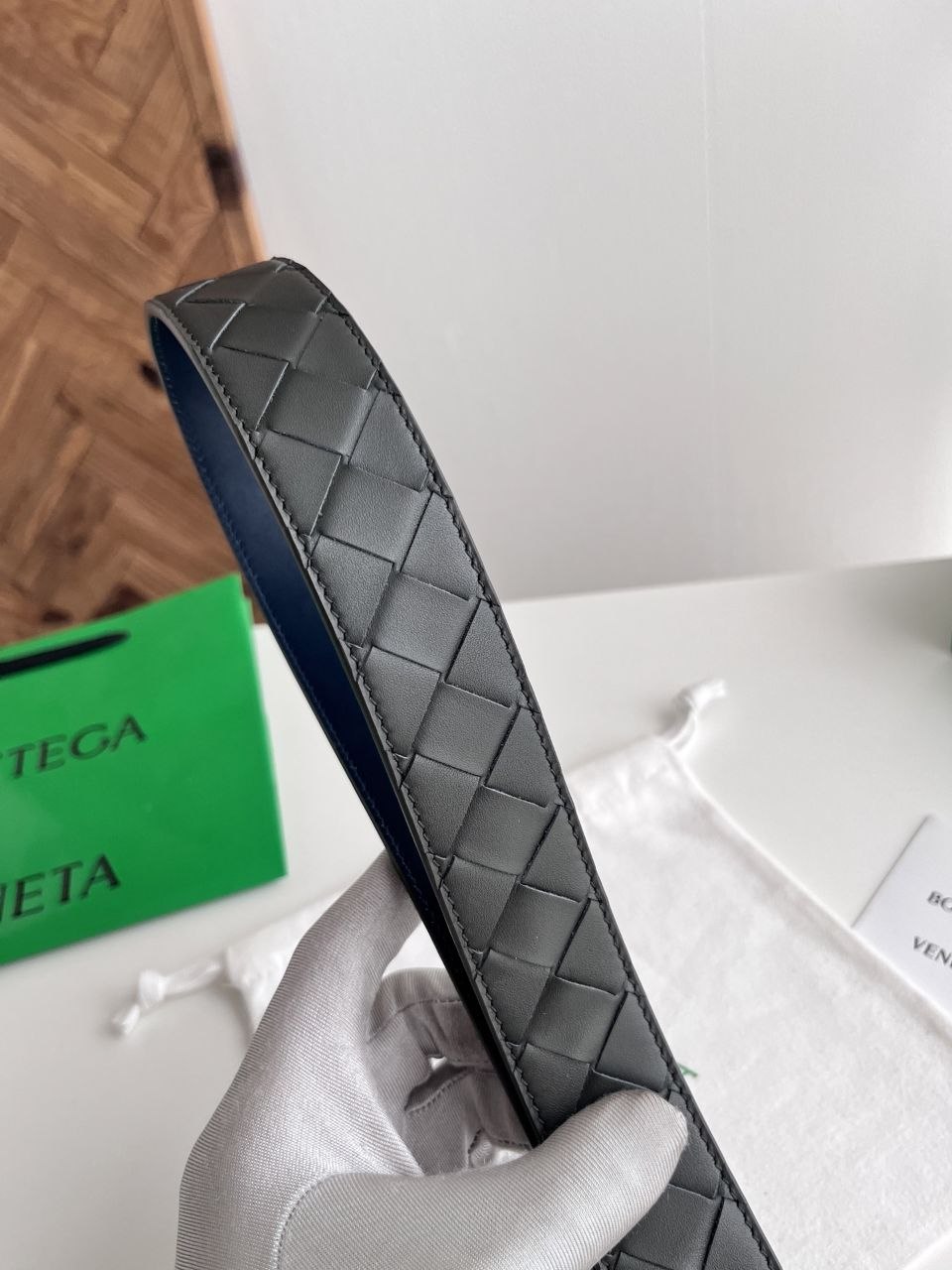 BV Woven Belt — Gunmetal · Graphite-Night image 2