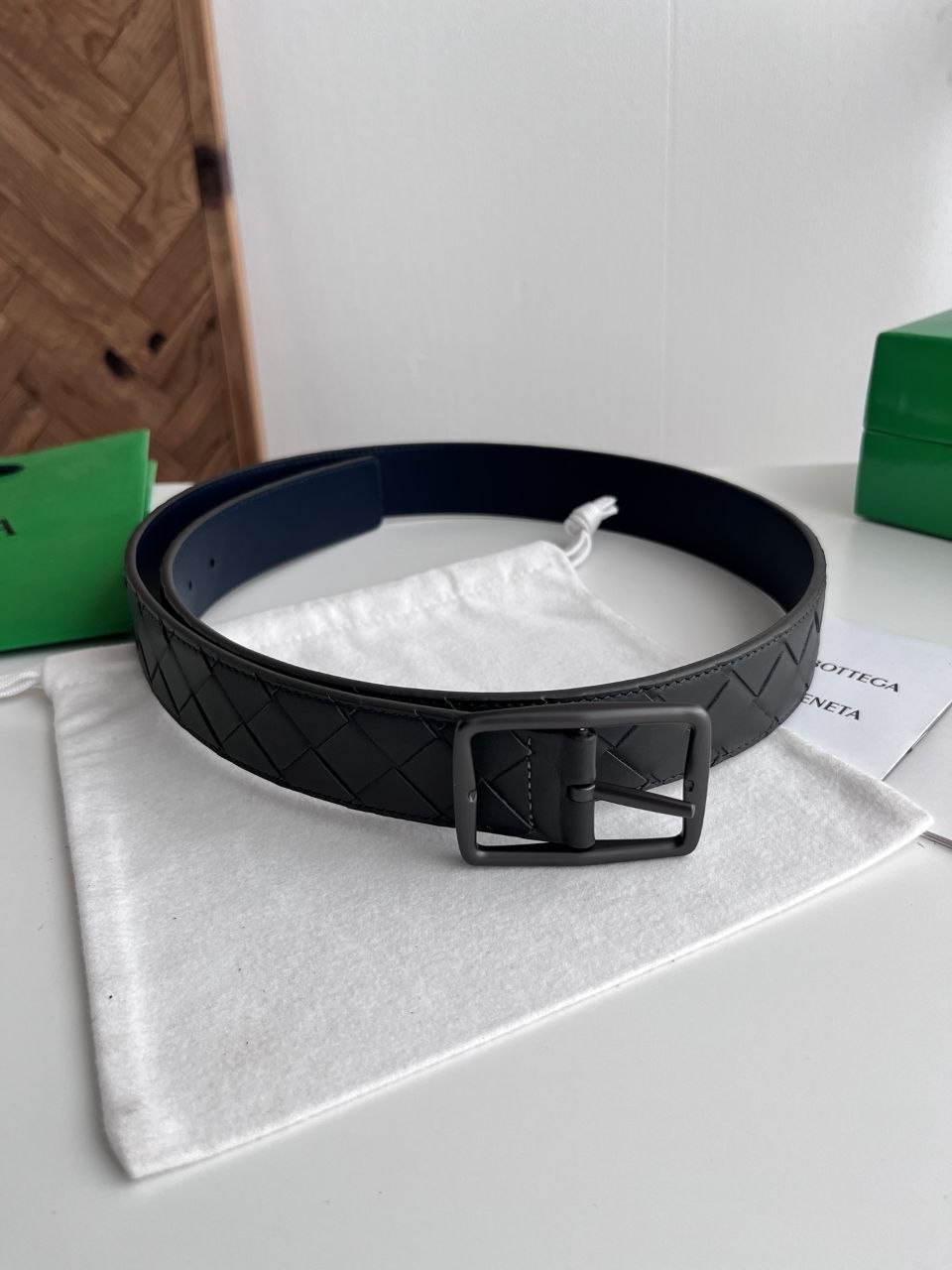 BV Woven Belt — Gunmetal · Graphite-Night image 6
