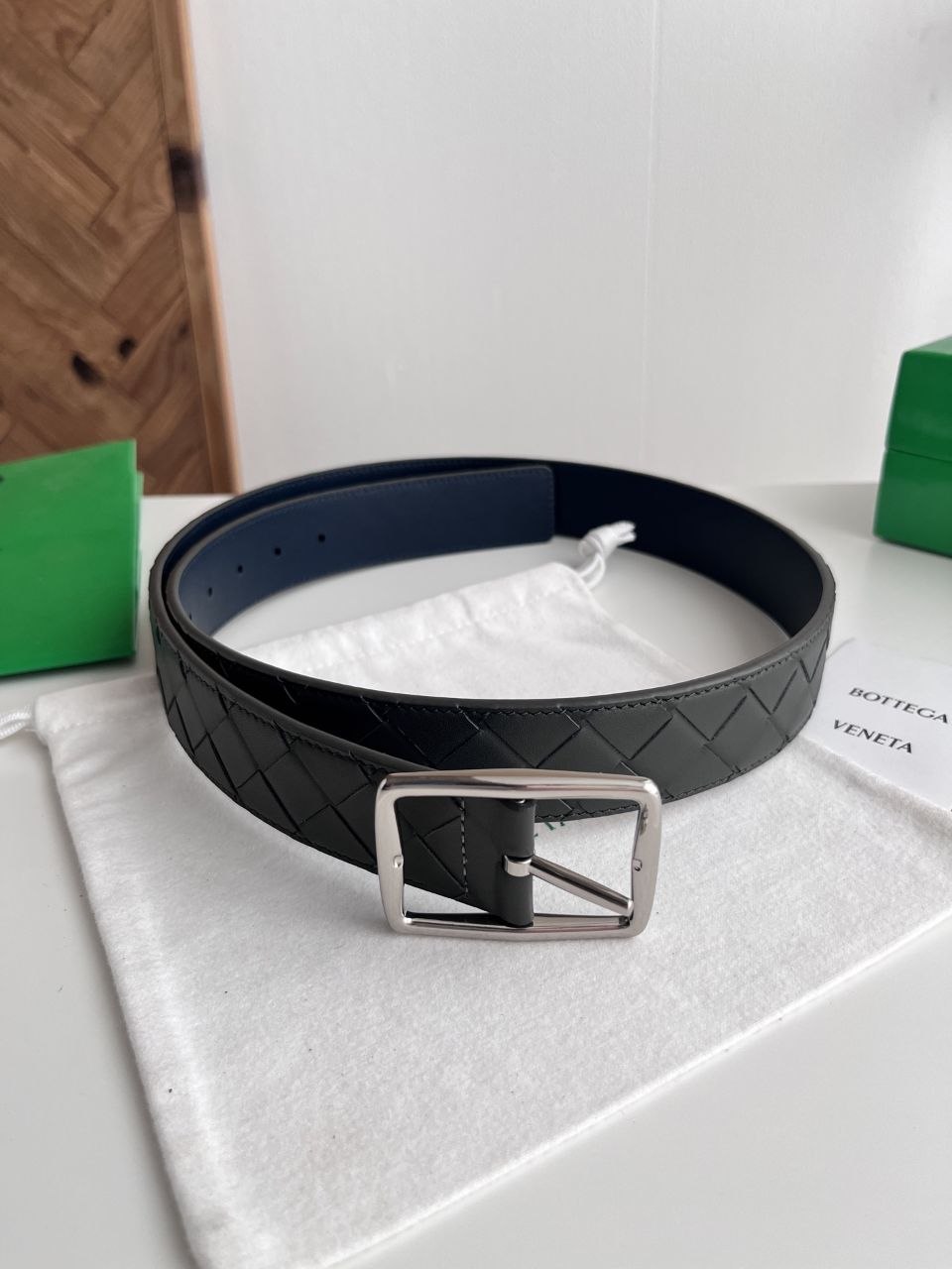 BV Woven Belt — Silver · Graphite-Night image 5