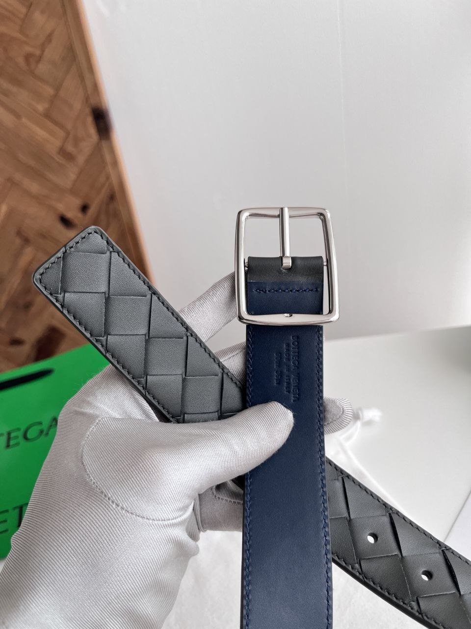 BV Woven Belt — Silver · Graphite-Night image 6