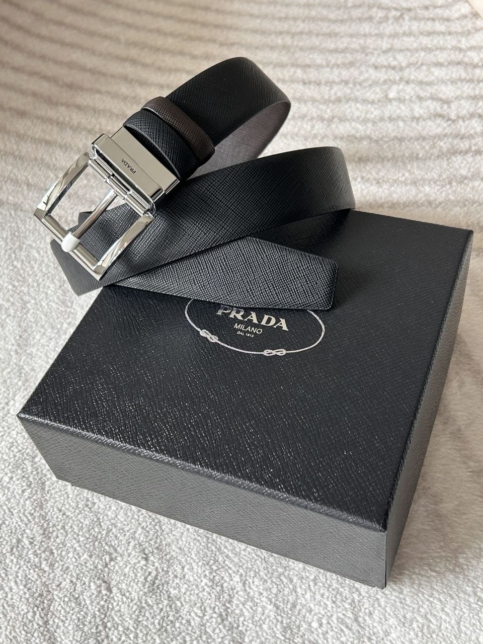 Pr@da Saffiano Belt — 3.5cm image 2