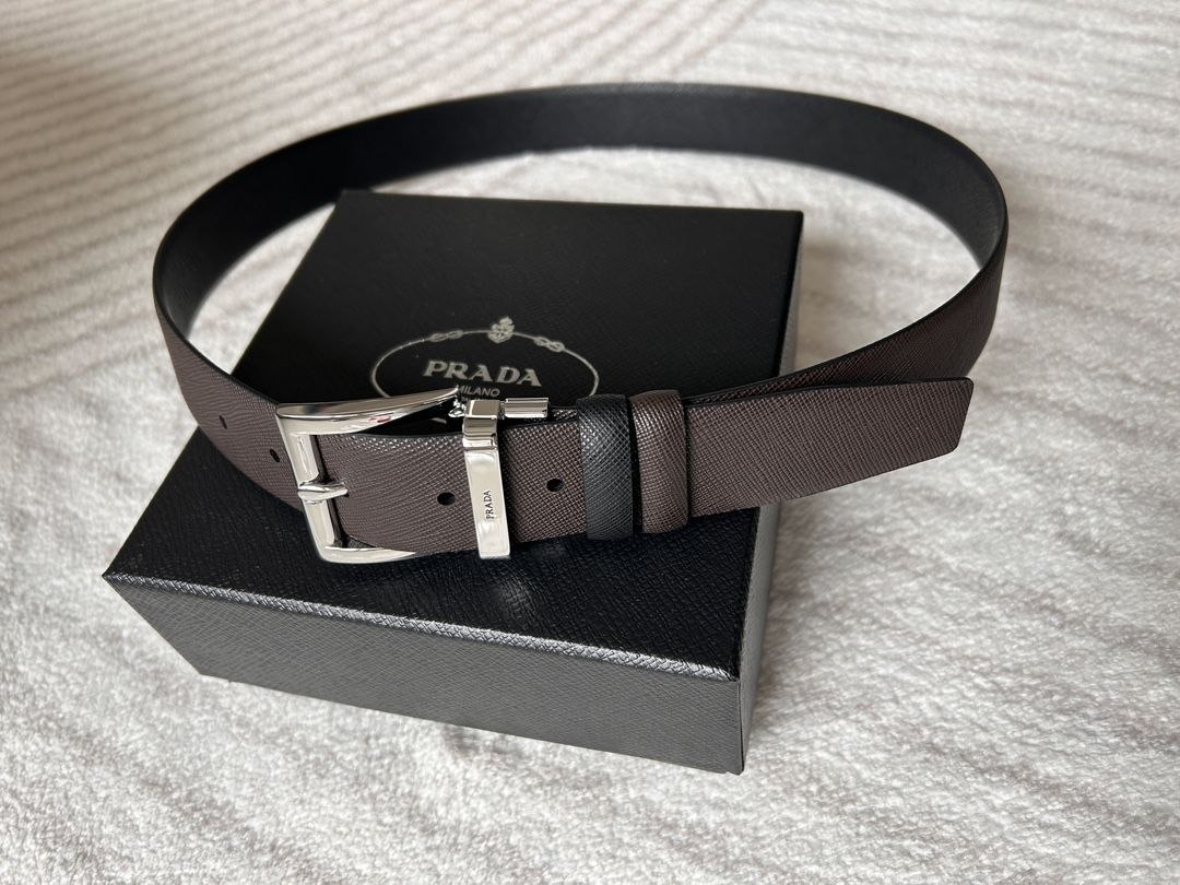 Pr@da Saffiano Belt — 3.5cm image 3
