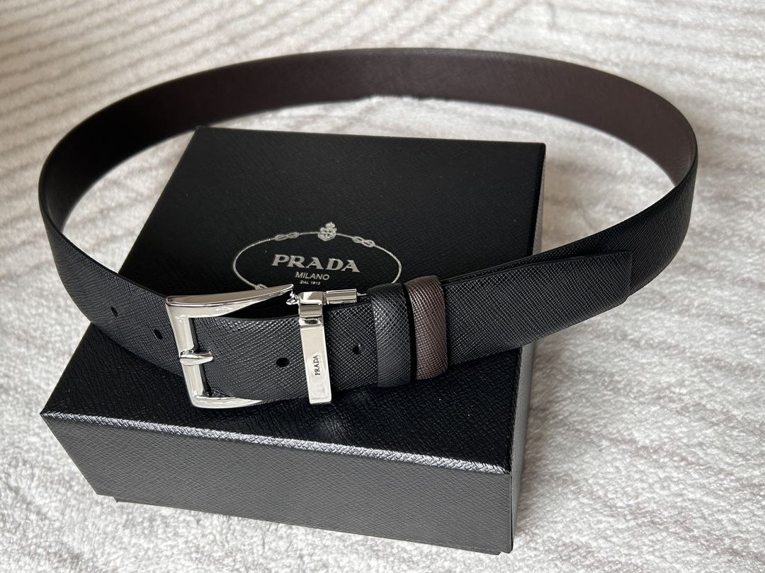 Pr@da Saffiano Belt — 3.5cm image 5