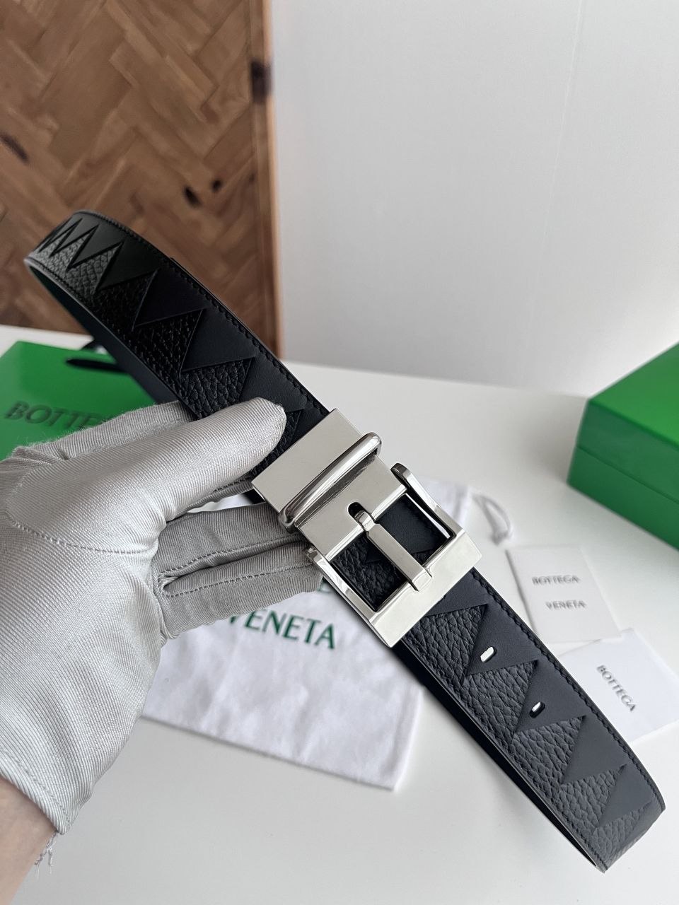 BV Watch Belt — Silver · Black