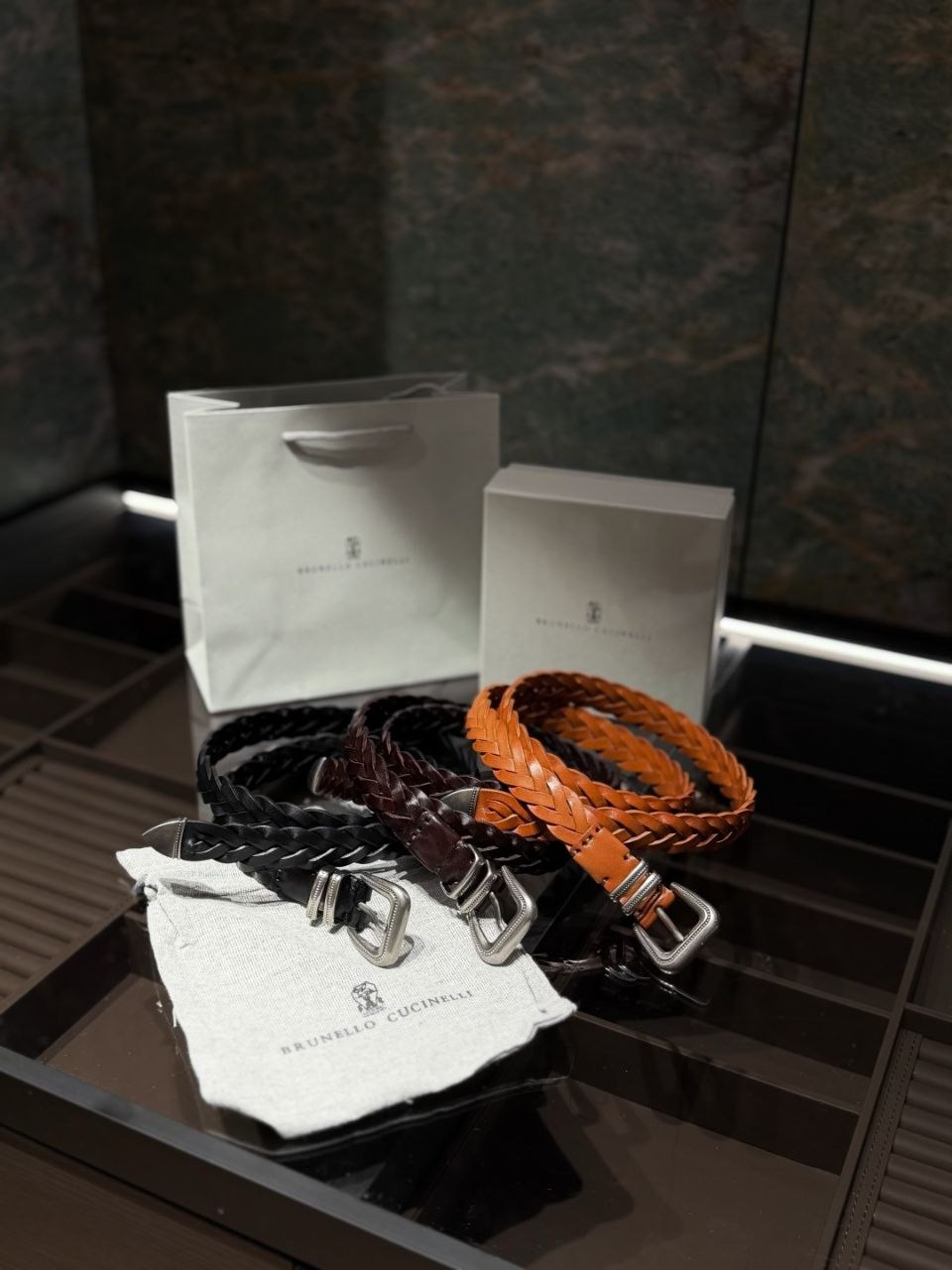 Brun3llo Cuc1nelli Woven Belt — 3.0cm image 5