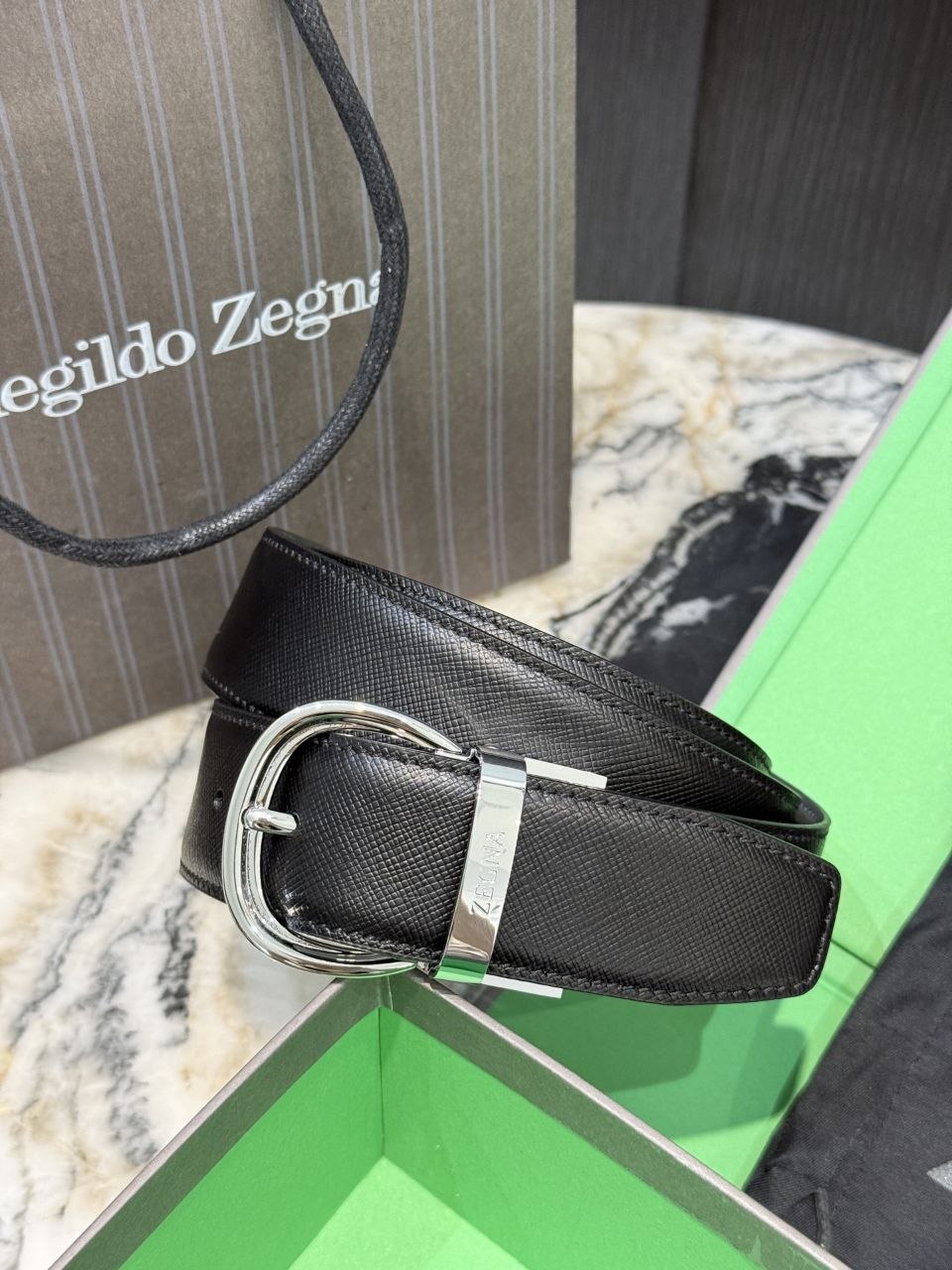 Z3gna Belt 3.5cm — Black