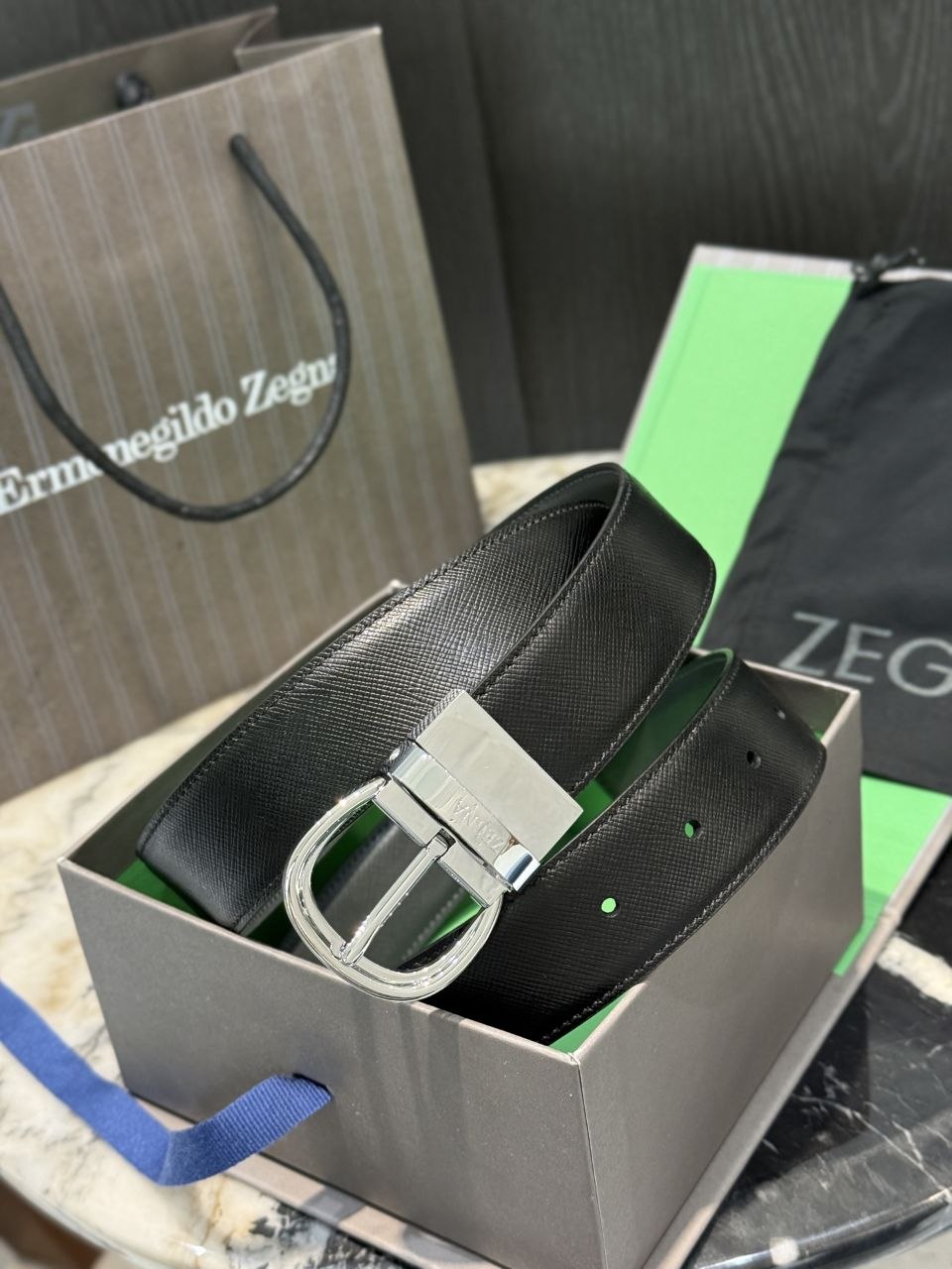 Z3gna Belt 3.5cm — Black image 2