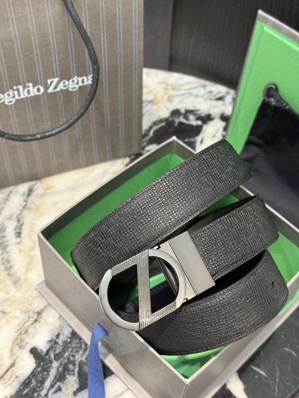 Z3gna Belt 3.5cm — Brown