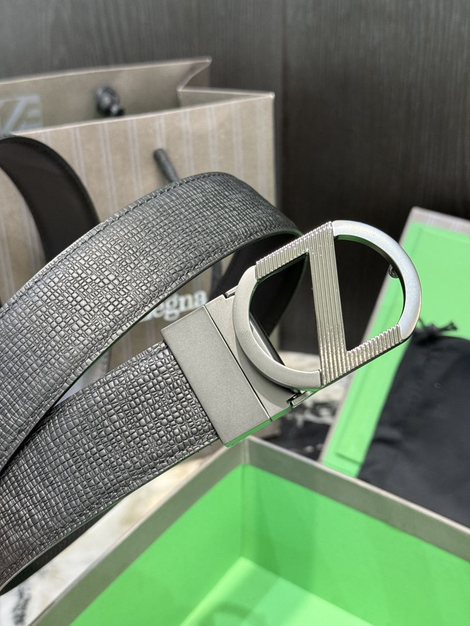 Z3gna Belt 3.5cm — Brown image 3