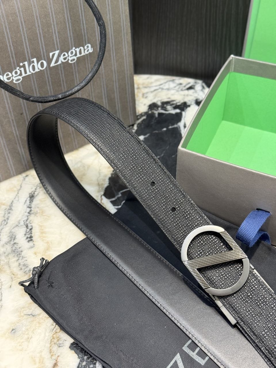 Z3gna Belt 3.5cm — Brown image 5