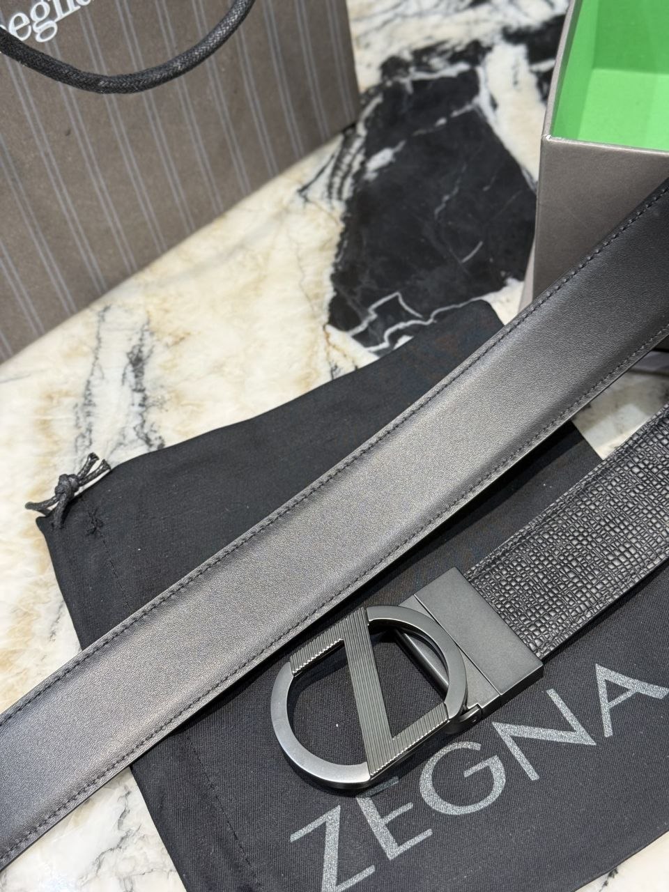 Z3gna Belt 3.5cm — Brown image 7